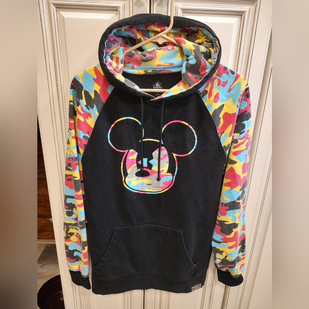 Disneys Mickey Mouse Colorful Camo Hoodie